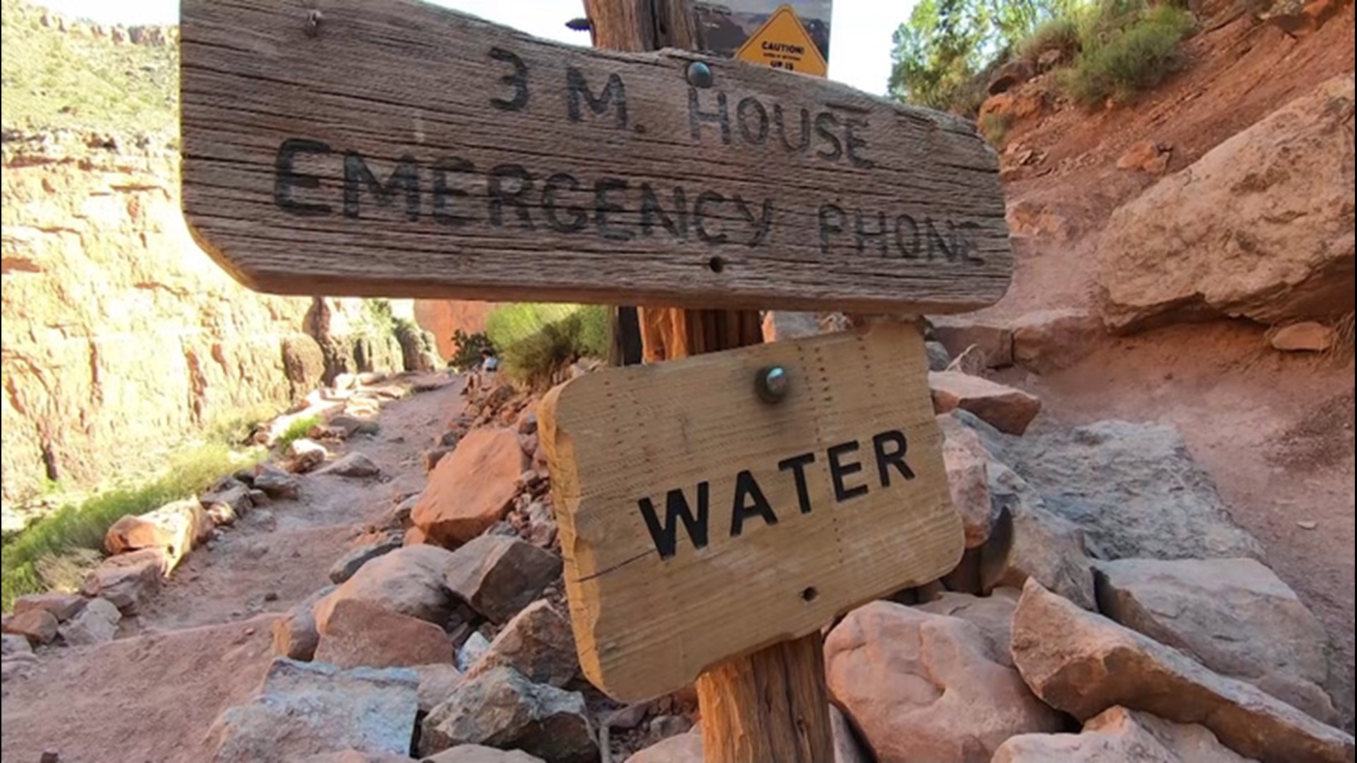 An excessive heat warning is in effect through Wednesday, June 24, at the Grand Canyon, as park rangers warn temperatures will exceed 110 degrees in the shade.