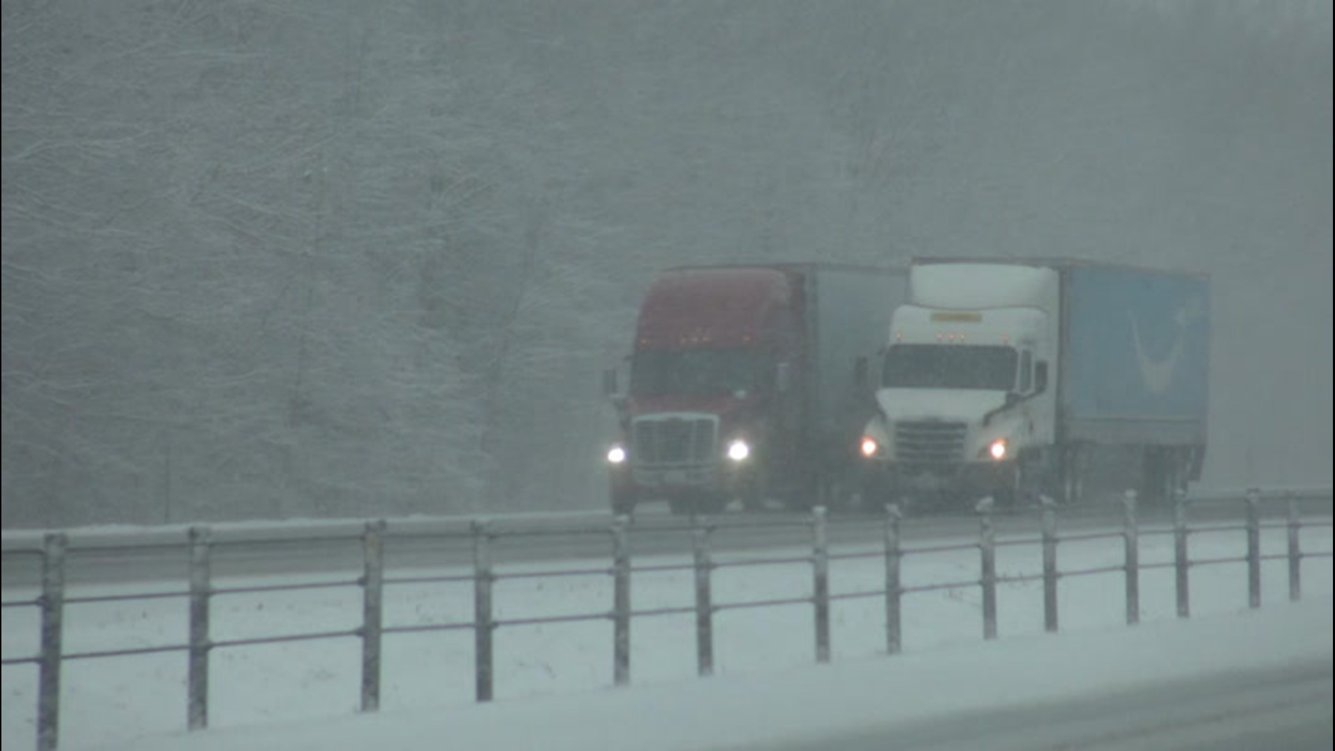 Moderate to heavy lake-effect snow battered southwest Michigan on Feb. 13, creating treacherous conditions for those traveling along Interstate 94.