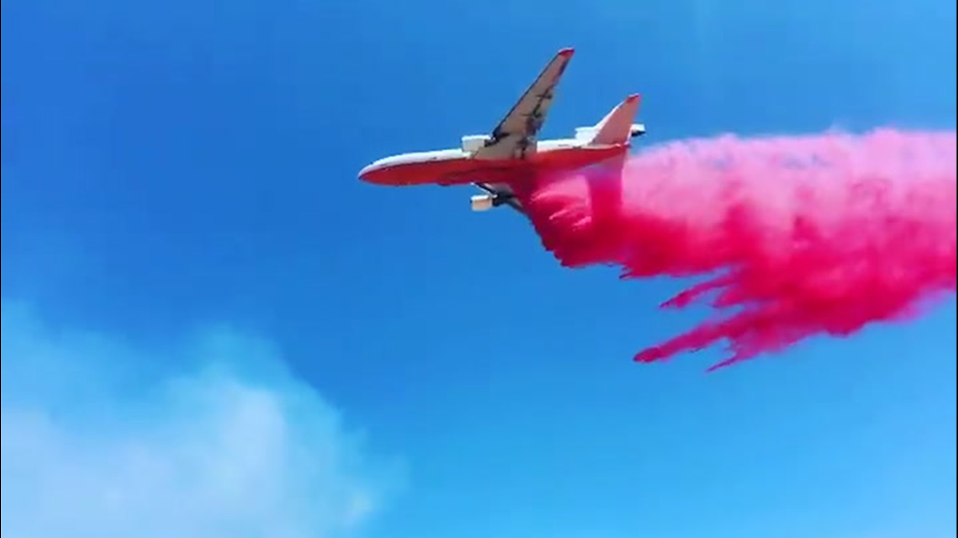 This tanker drops retardant to contain the Cottonwood Fire burning in Pinal County, Arizona, on May 23. At least 120 acres burned and 75 percent is contained.