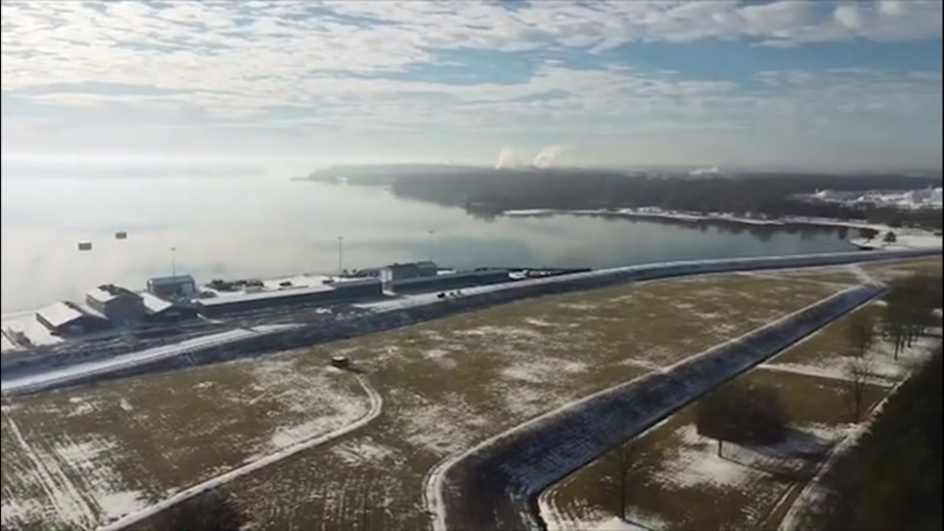 Beautiful blue skies graced a cold day over the Old Hickory Lock and Dam on the edge of Nashville, Nebraska, on Feb. 21.