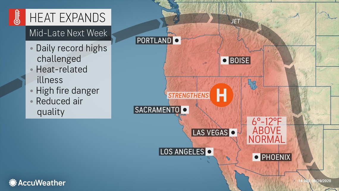 Wildfire danger to increase across the West this week