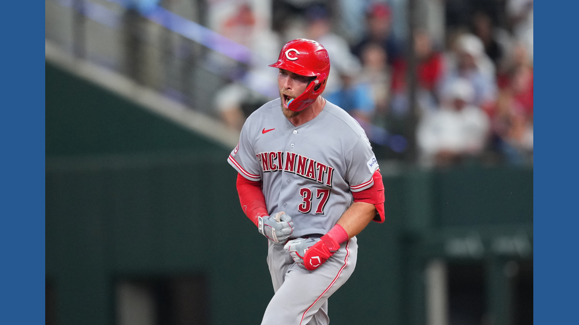 Jimmy Outlaw Reds Reds beat Rangers 5-3 in their 1st road game with 3 homers, the last in ...