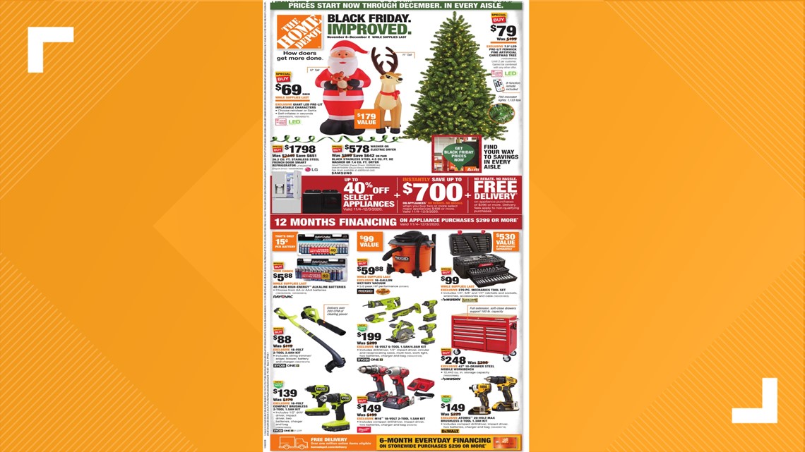 Home Depot releases 2020 Black Friday ad with extended shopping | wfaa.com