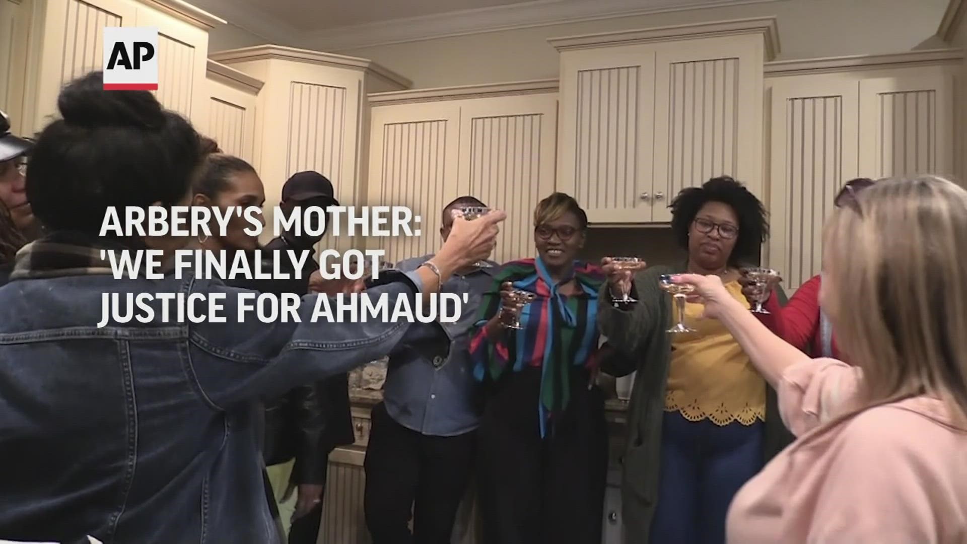 Ahmaud Arbery's mom reacts to verdict