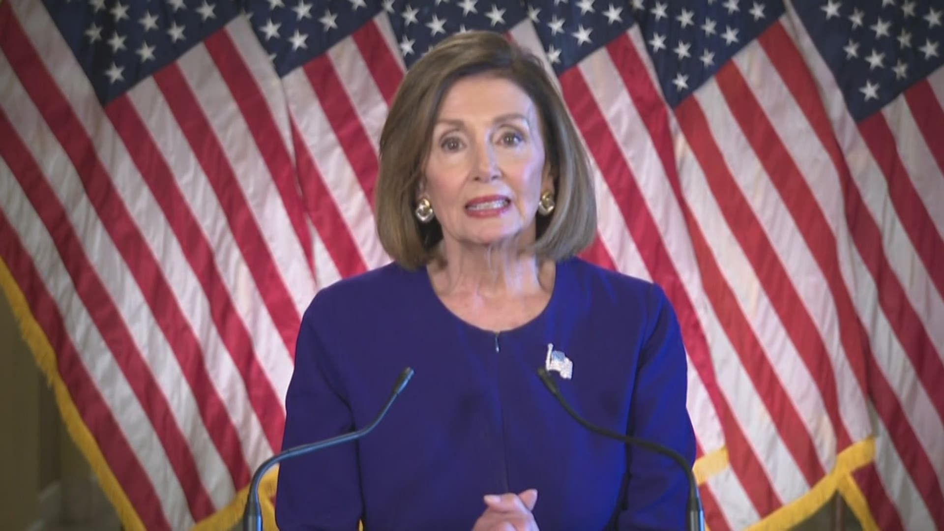 House Speaker Nancy Pelosi announced Tuesday that the House is moving forward with an official impeachment inquiry, saying 'no one is above the law.'