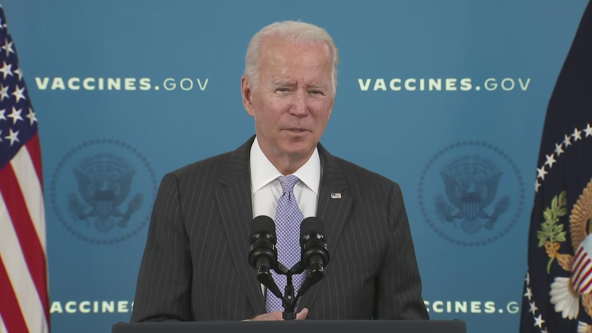 While speaking about COVID-19 vaccines for kids from 5 to 11 years old, Biden also urged eligible seniors to get a booster dose.