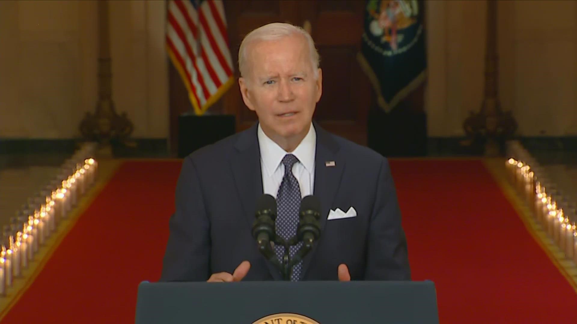 President Joe Biden said that if the U.S. is unable to ban assault weapons, than at the very least the legal age to buy one should be raised to 21.