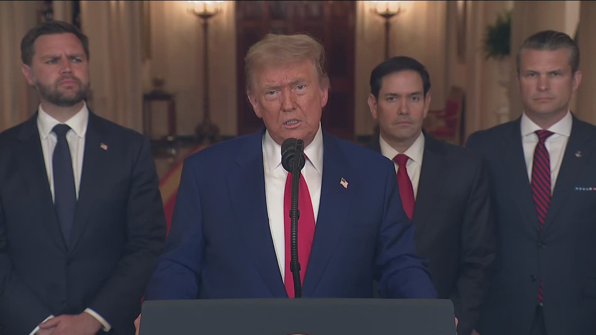 President Trump delivered an address to the nation after the U.S. struck Iranian nuclear sites. 