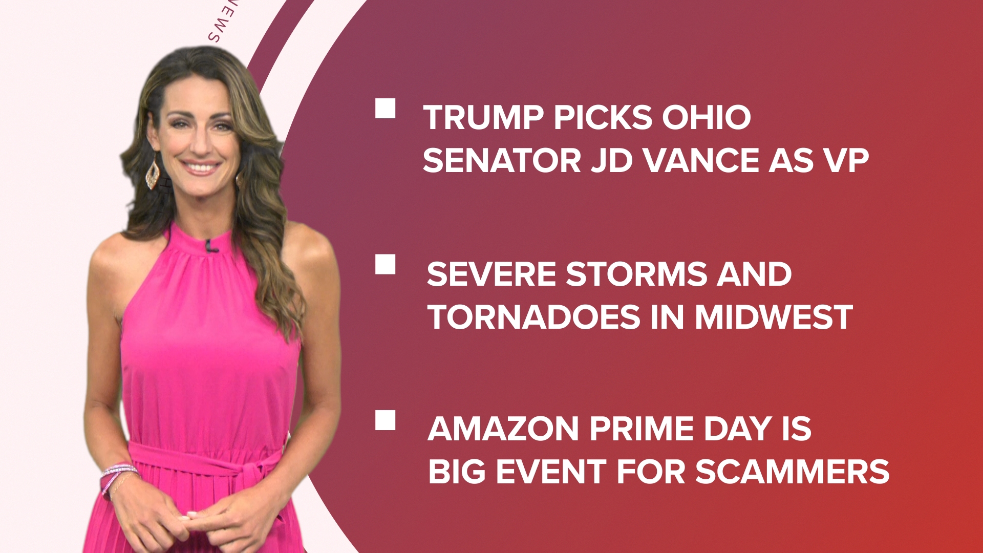 A look at what is happening in the news from Trump announcing JD Vance as his running mate to Amazon Prime days begin and Krispy Kreme celebrates Summer Games.