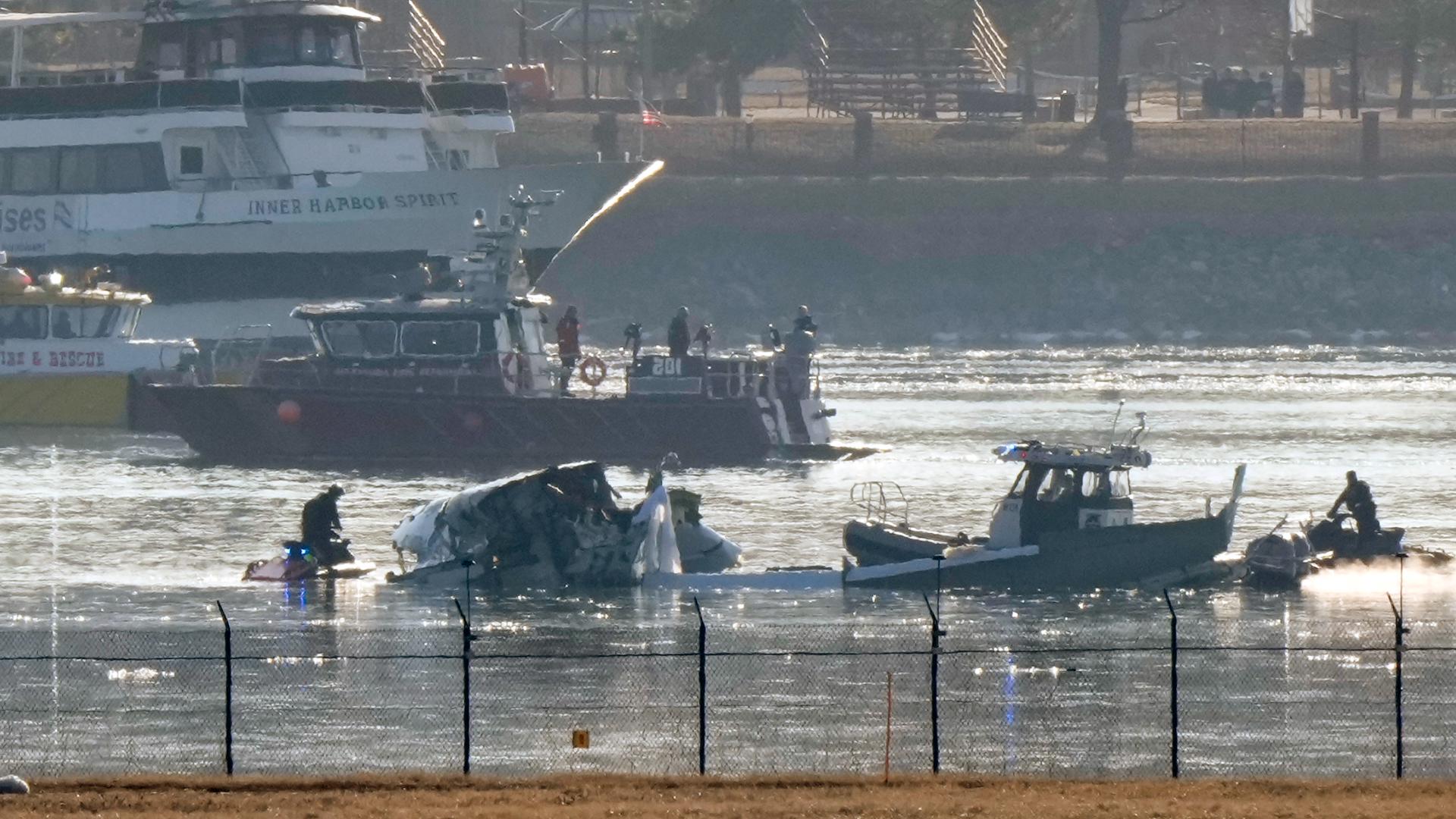 Officials provide a Thursday morning update after a plane and military helicopter collided near DCA airport in Washington D.C.