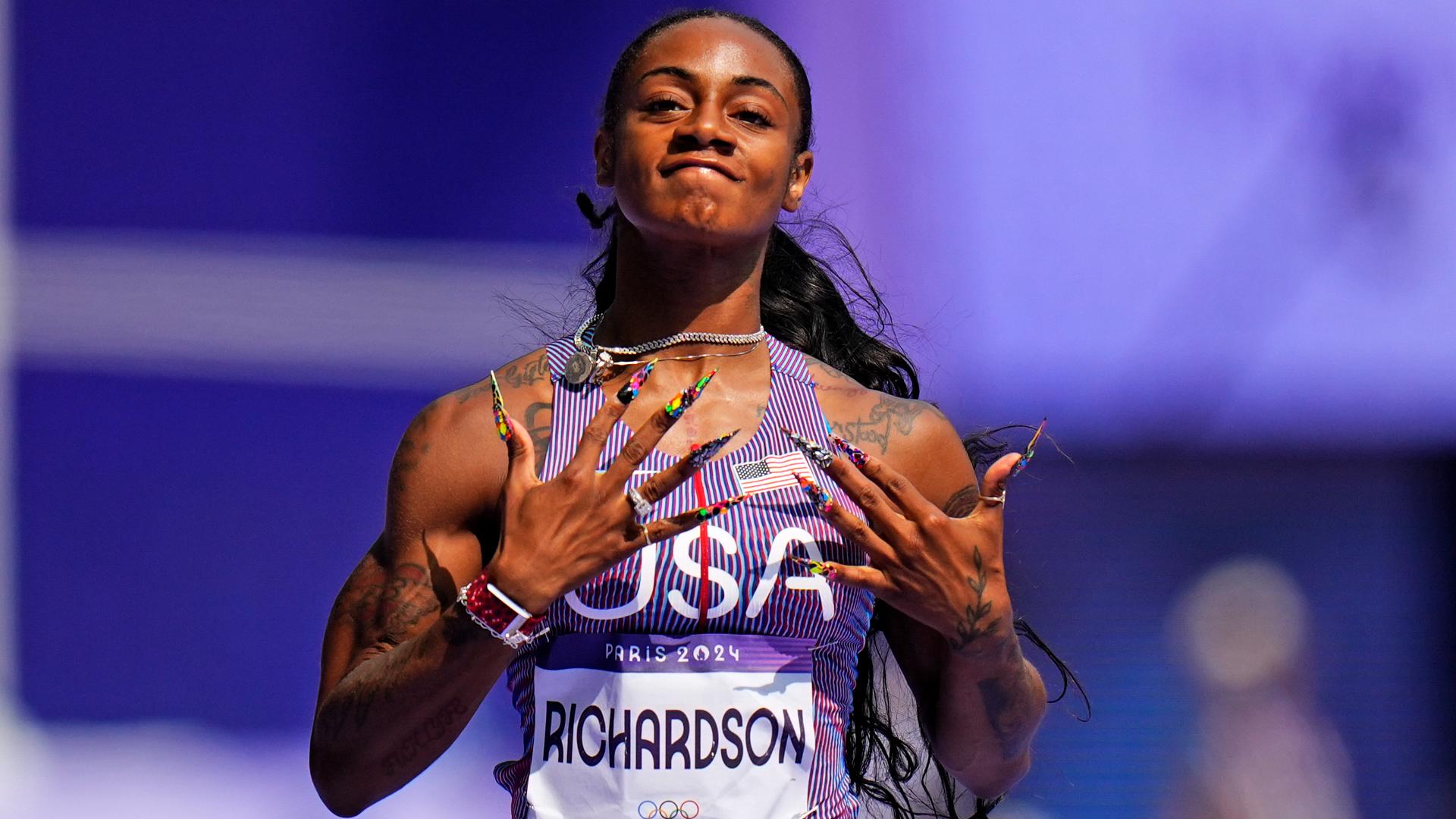 Sha'Carri Richardson made her Olympics debut in the women's 100-meter event.