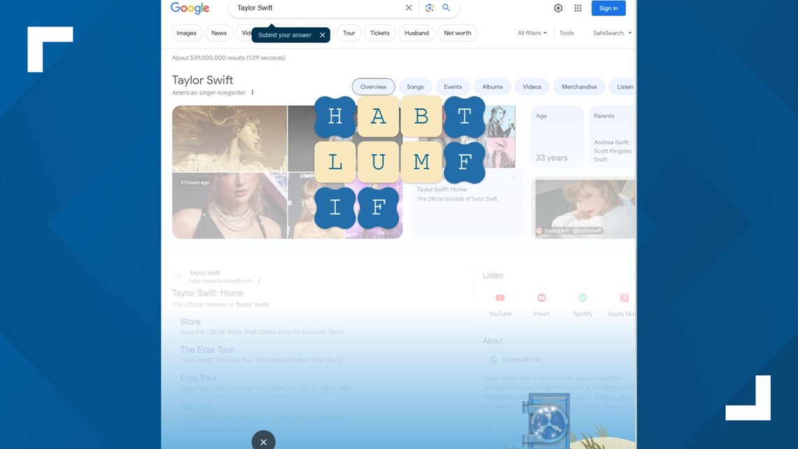 Taylor Swift breaks internet yet again during Google Search puzzle game –  The Oswegonian