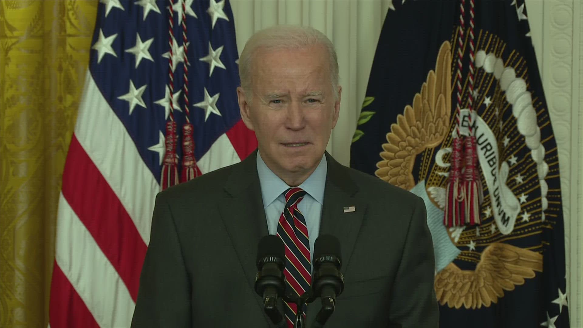 Biden, speaking at a White House event for female business owners, called on Congress to pass a bill banning assault-style weapons.