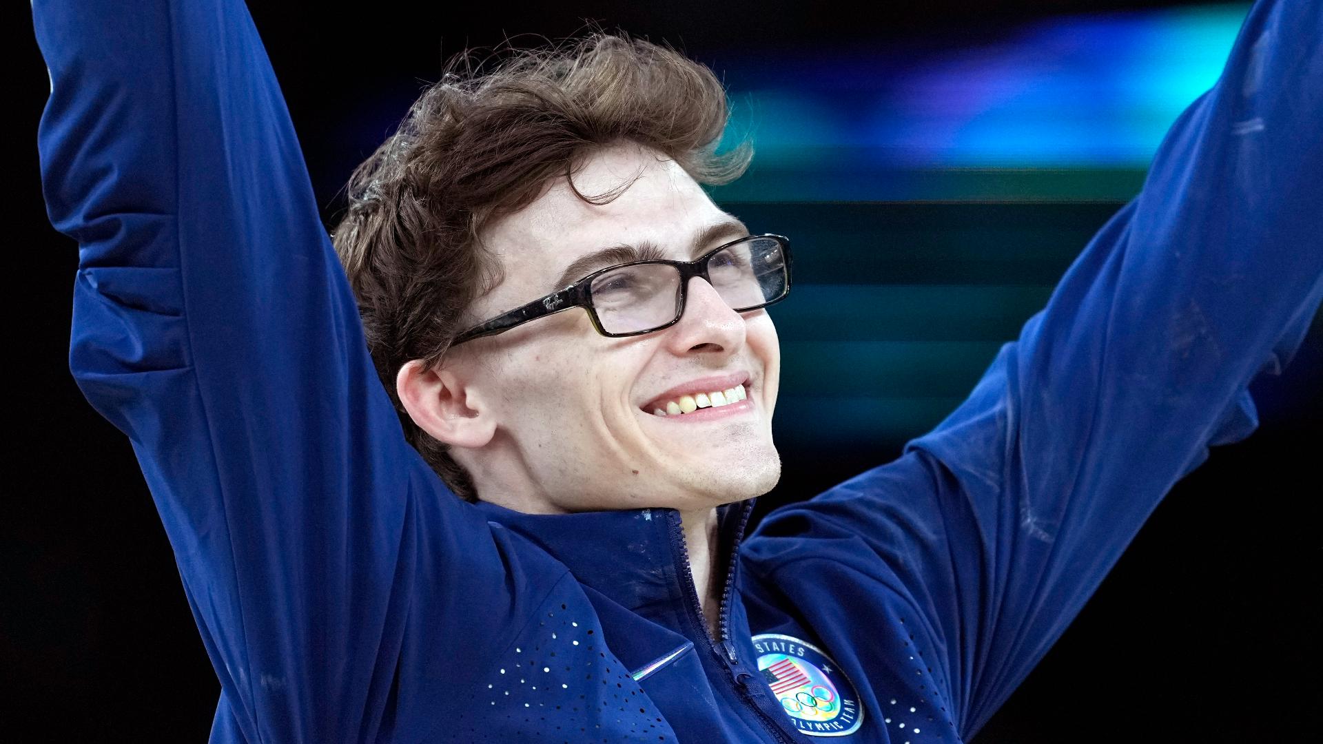 Stephen Nedoroscik is leaning into his newfound stardom as a geeky, bespectacled, Rubik’s-Cube-solving video gamer who just won two bronze medals at the Olympics.