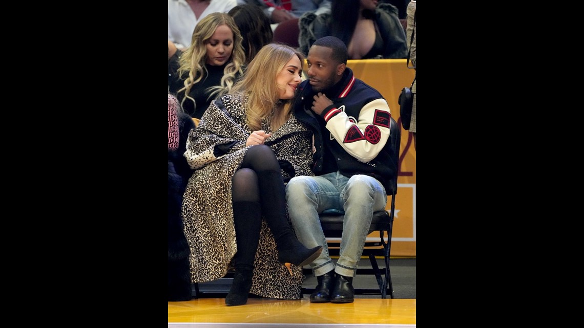 Adele Wears All-Denim Outfit for Courtside Date with Rich Paul