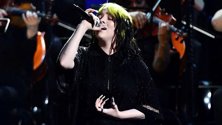 Billie Eilish Performs James Bond Theme No Time To Die At The Brit Awards Wfaa Com
