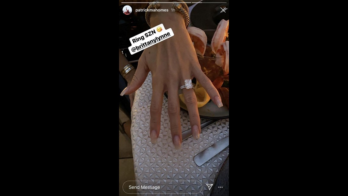 NFL star Patrick Mahomes announces engagement to high school sweetheart  Brittany Matthews -- and the ring is stunning - Good Morning America