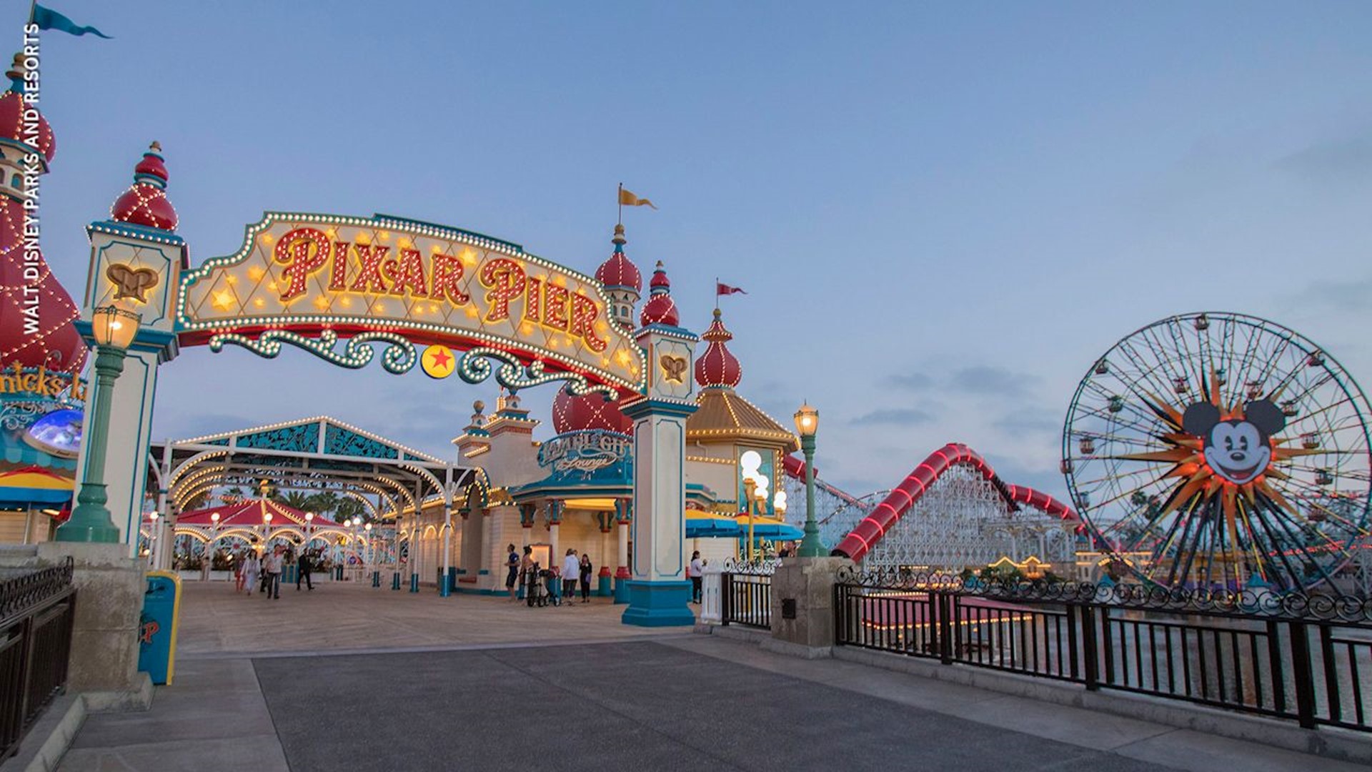 Disneyland S New Pixar Pier Is It Incredible Wfaa Com - disneys v square downtown disney roblox