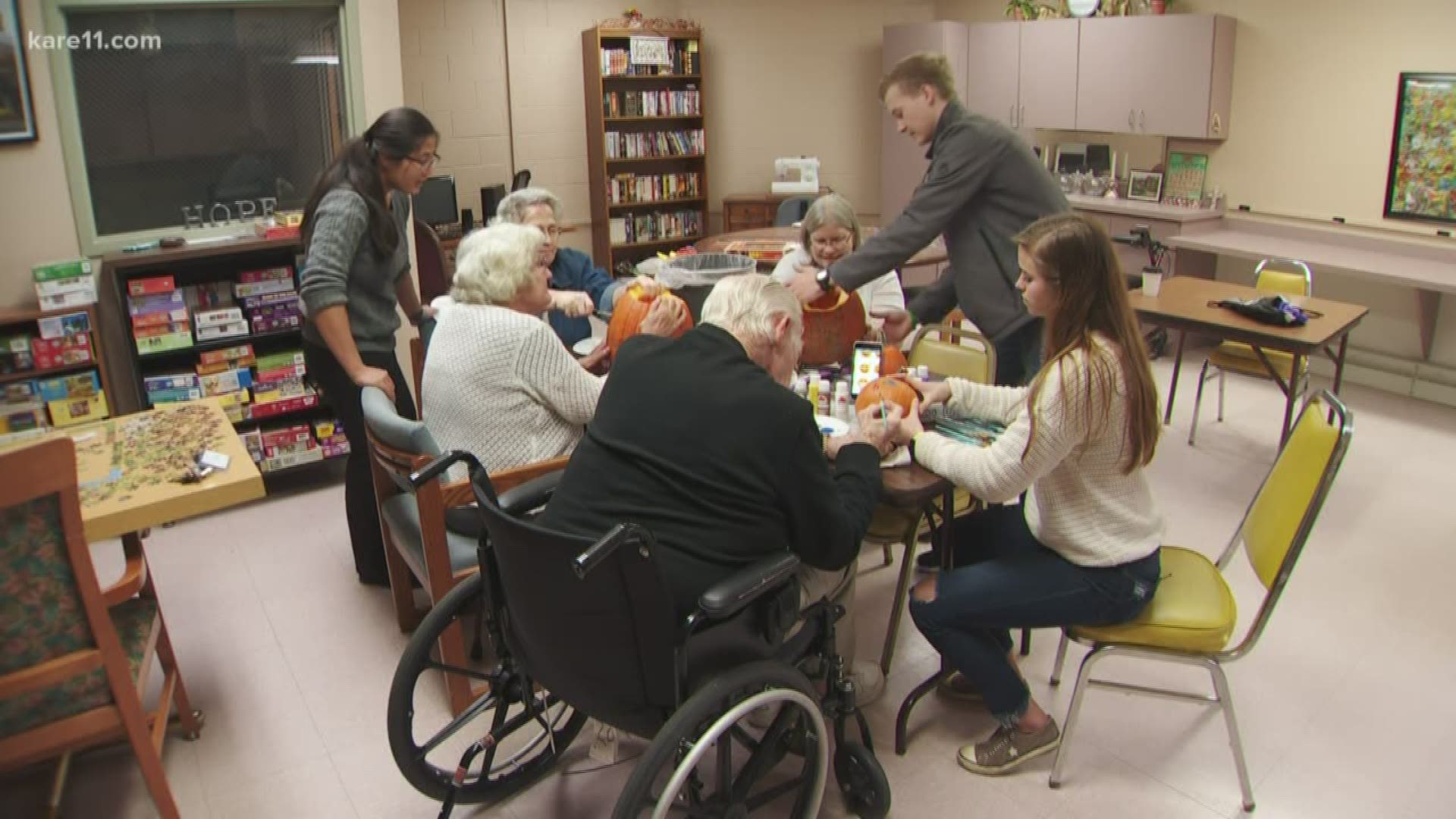 A Winona senior home is now also home to six college students.