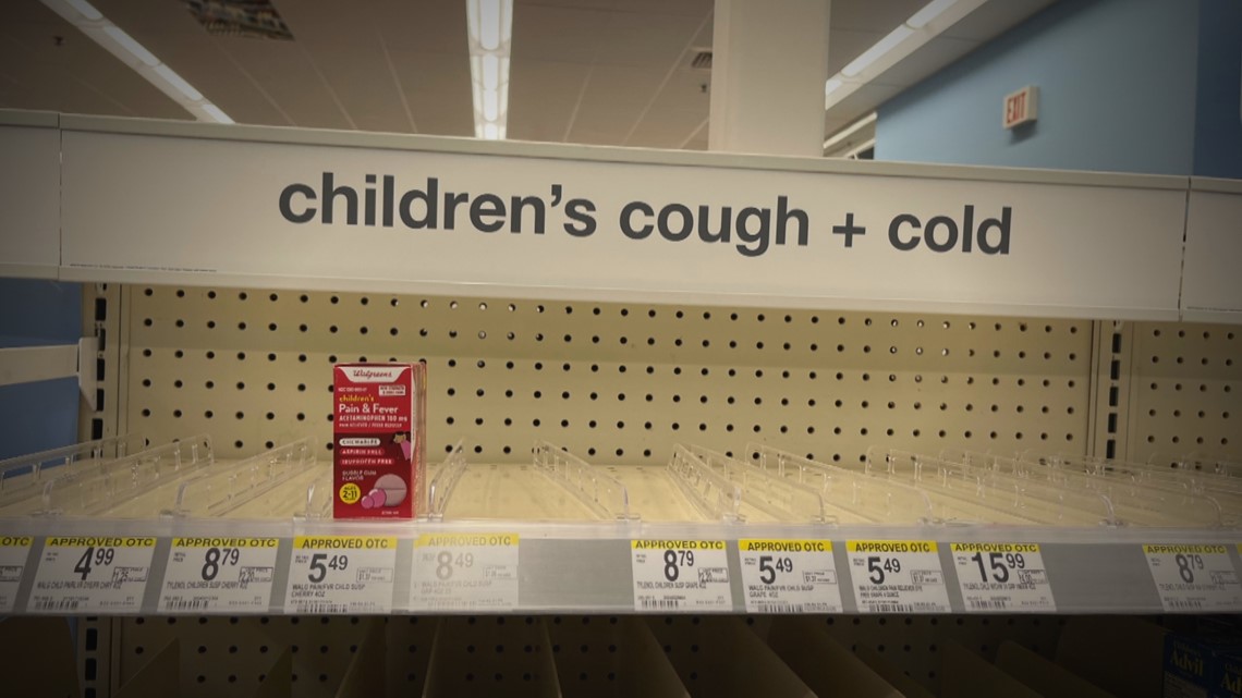 Parents looking for Children’s Tylenol or Motrin may find empty shelves