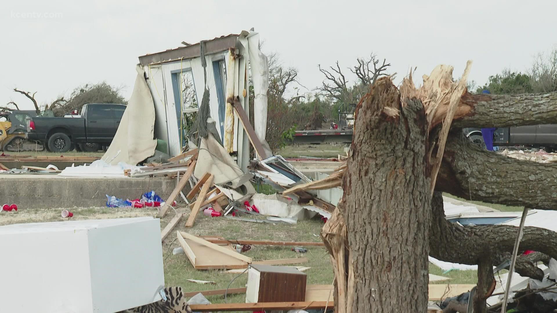 Bell County officials are still trying to find out how many homes and businesses were damaged south of Salado, Texas.