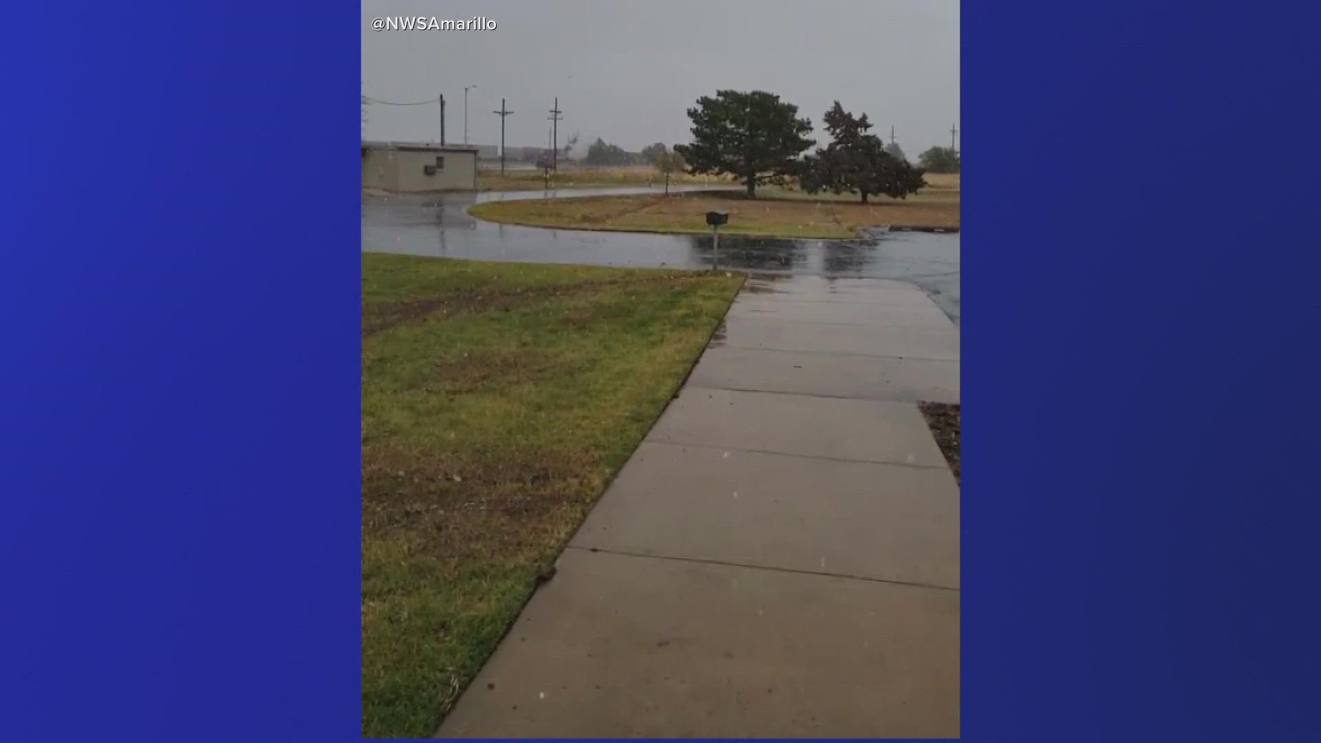 Residents of Amarillo got to see a rare sight in Texas on Friday, snow.