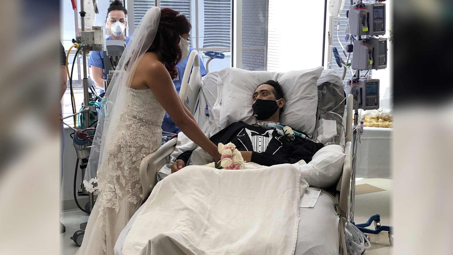 Carlos and Grace, were supposed to say ‘I do’.  But then he was diagnosed with COVID the week of their wedding date. Digital reporter Lexi Hazlett has the love story