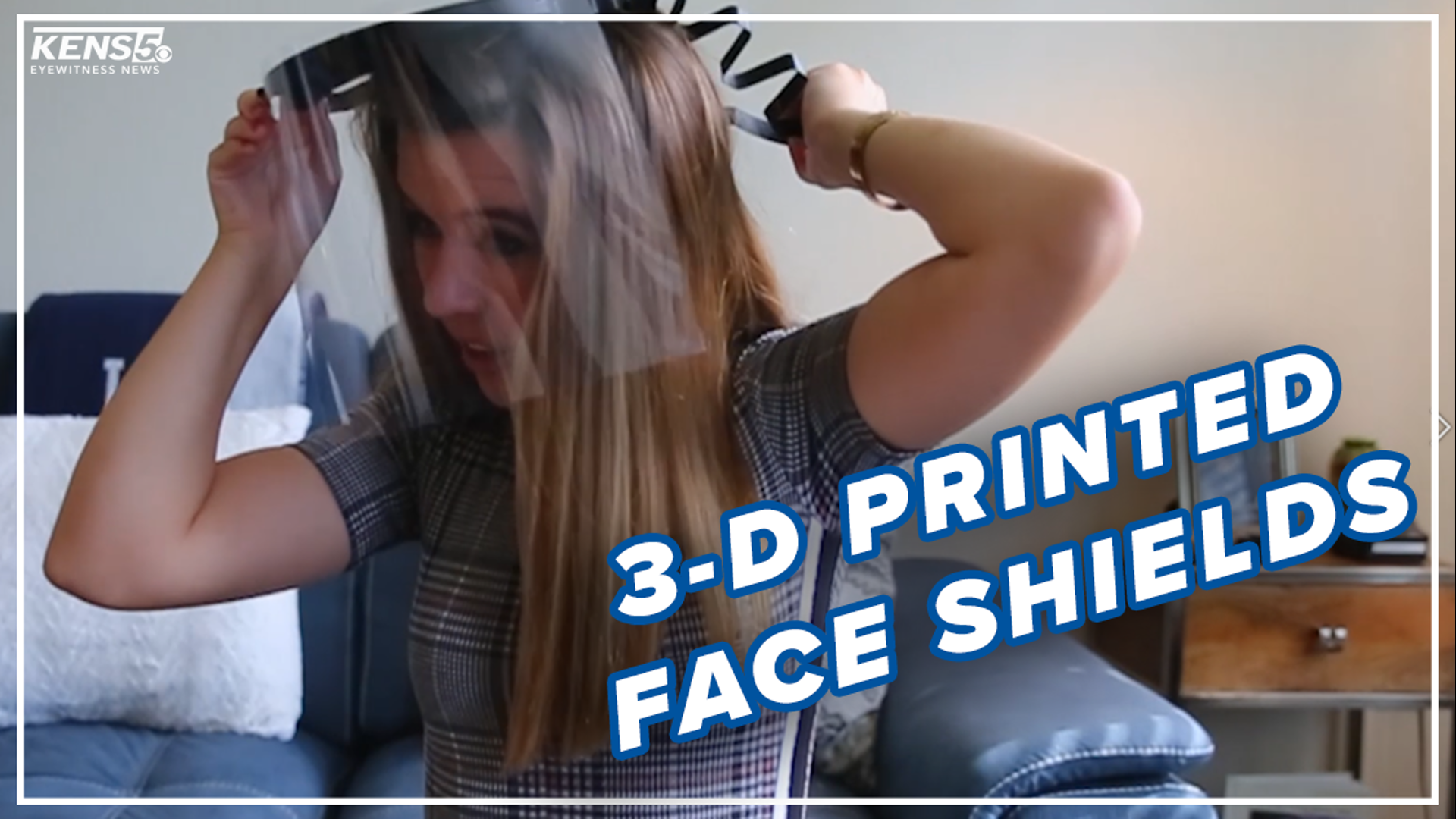 A local company uses 3-D printers to make pieces for drones. Now, they're also using the printers to make face shields for the community.