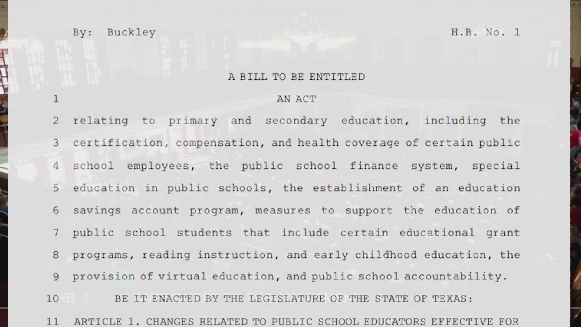 Governor Greg Abbott has said he would veto the bill if it does not include vouchers, his top legislative priority this year.