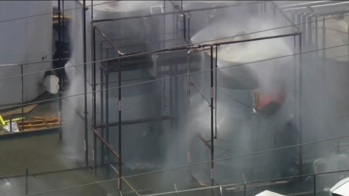 Fire crews find crack in damaged chemical tank in California. It could change their response.