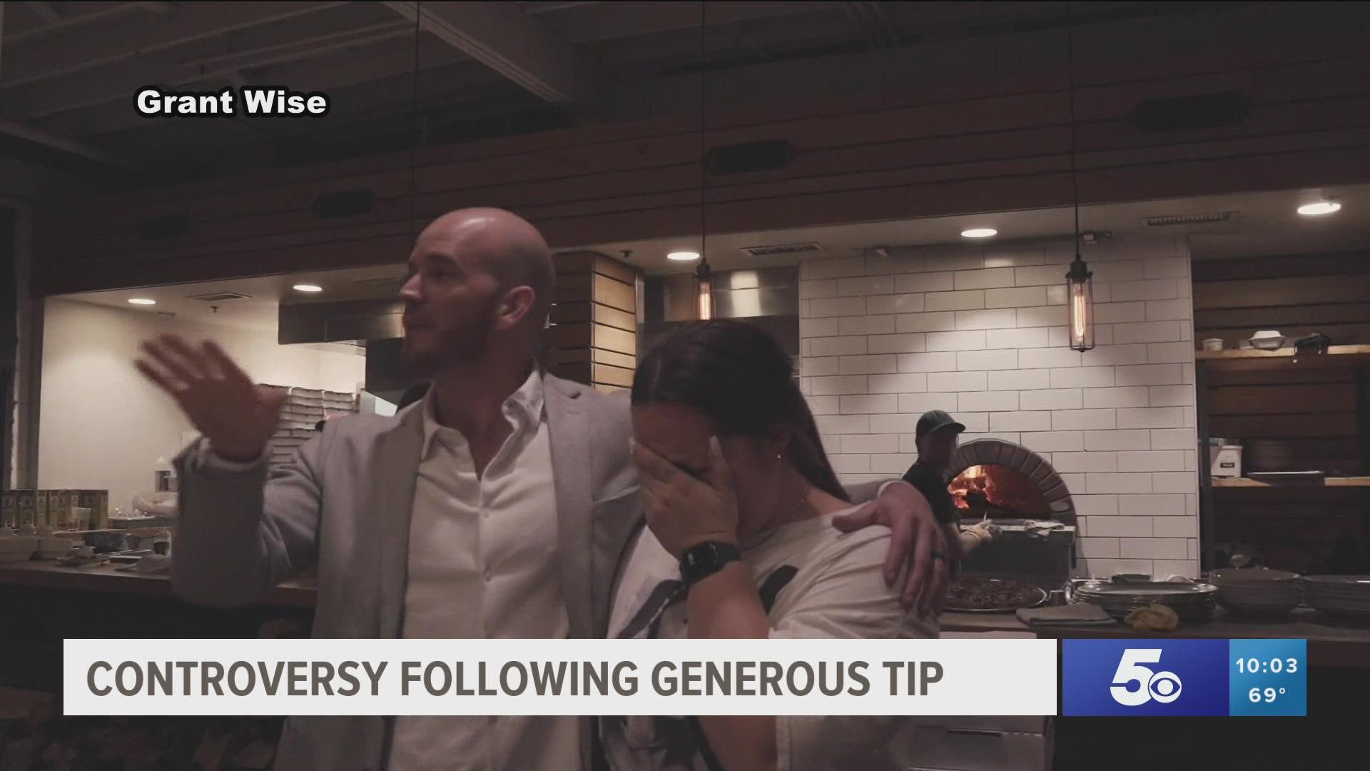 Two Bentonville waitresses are speaking out after receiving a large tip while on the job since then, one of the waitresses no longer works at the restaurant.