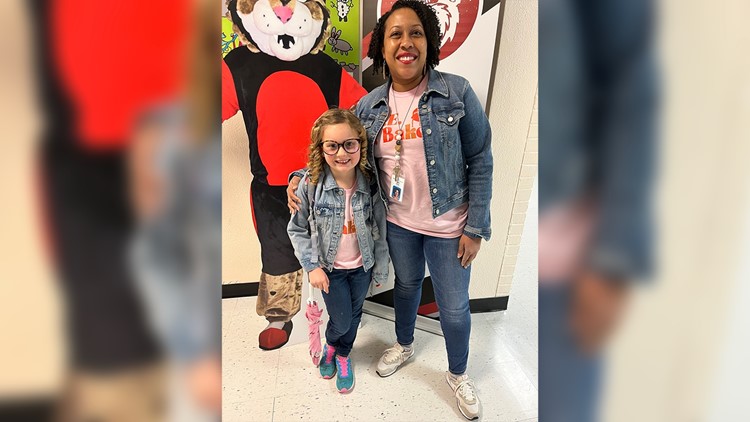Second grader dresses as her teacher for superhero day, everybody cries