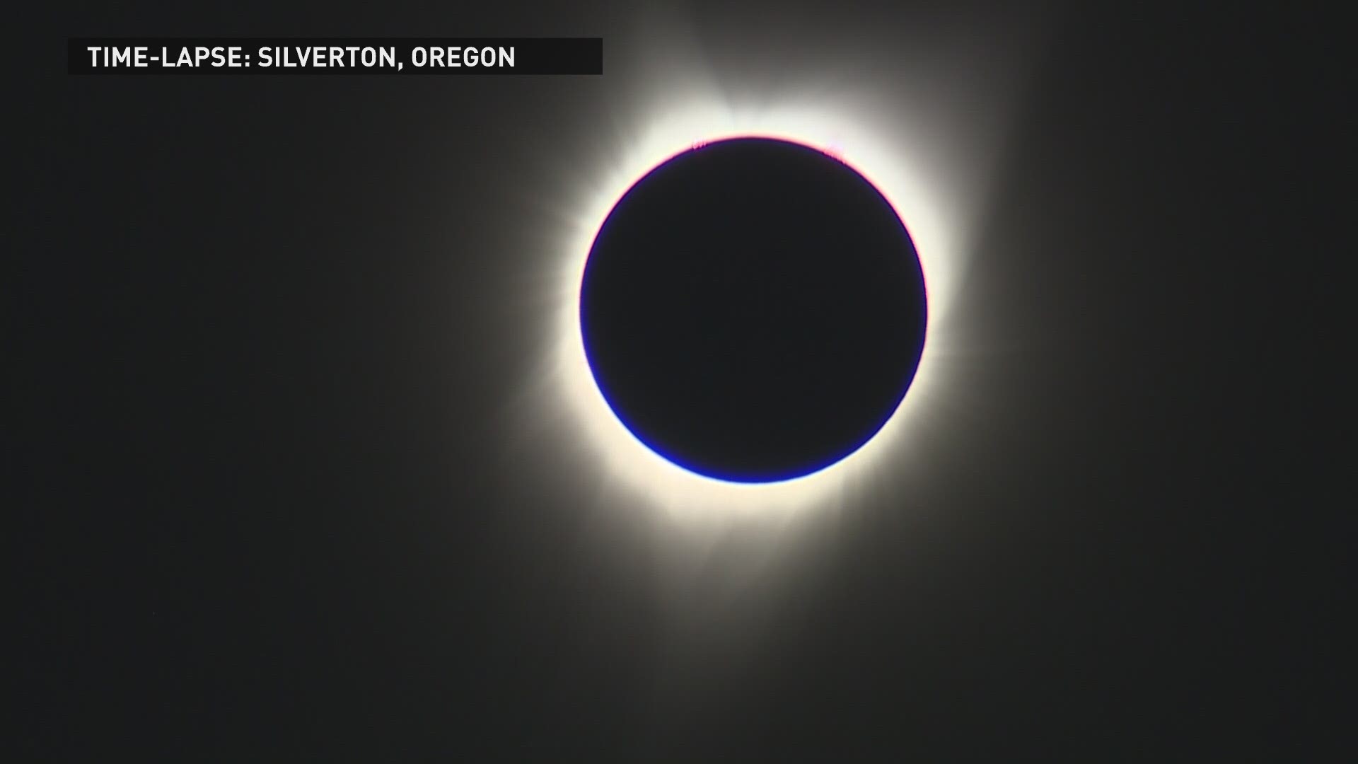Timelapse of total solar eclipse over Silverton, Oregon on Aug. 21, 2017
