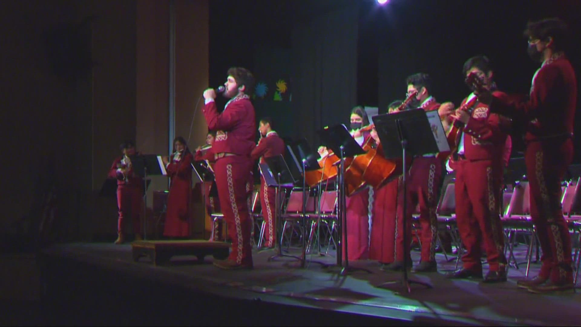 Student bandmembers represent multiple racial backgrounds but all celebrate the music and culture of mariachi. KGW's Katherine Cook reports.