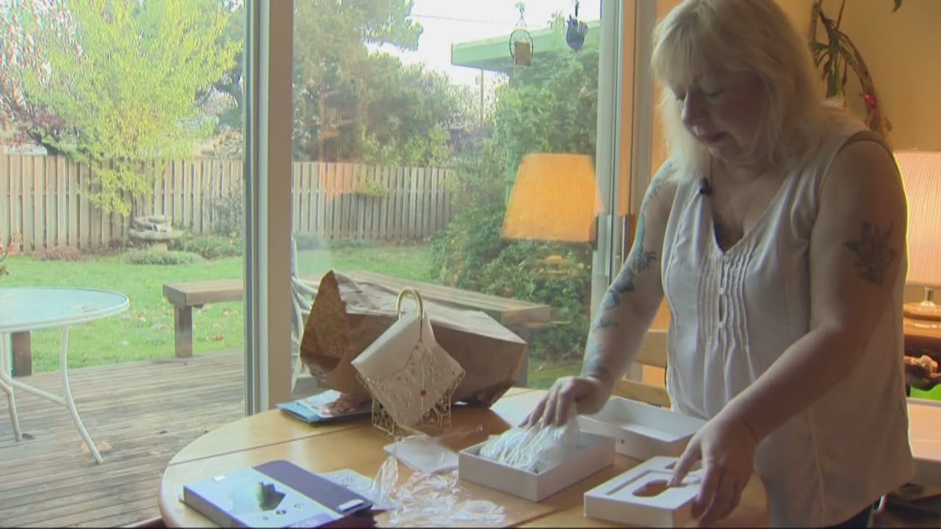 Woman finds bag of flour in iPad box