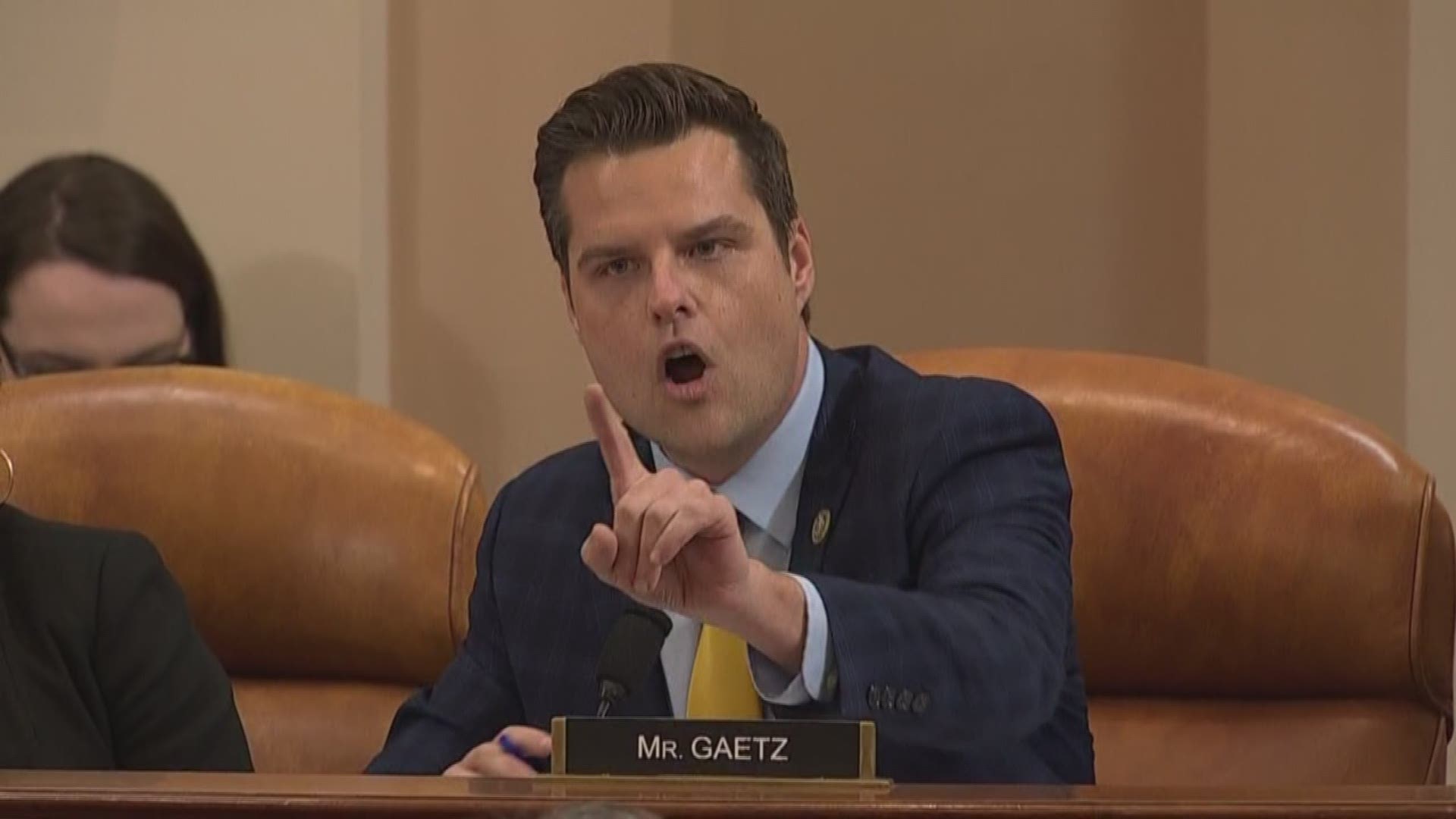 Florida Rep. Matt Gaetz told impeachment hearing witness Stanford Law professor Pamela S. Karlan that invoking the name of the president's teen son discredits her.