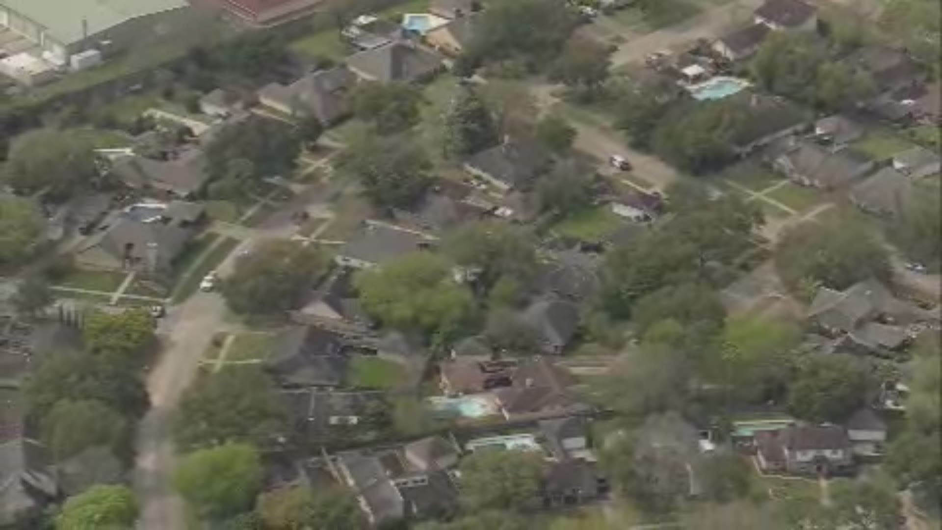 Aerial video footage from Air 11 over the ambulance transporting the two police officers that were shot on Tuesday afternoon in a southwest Houston neighborhood.