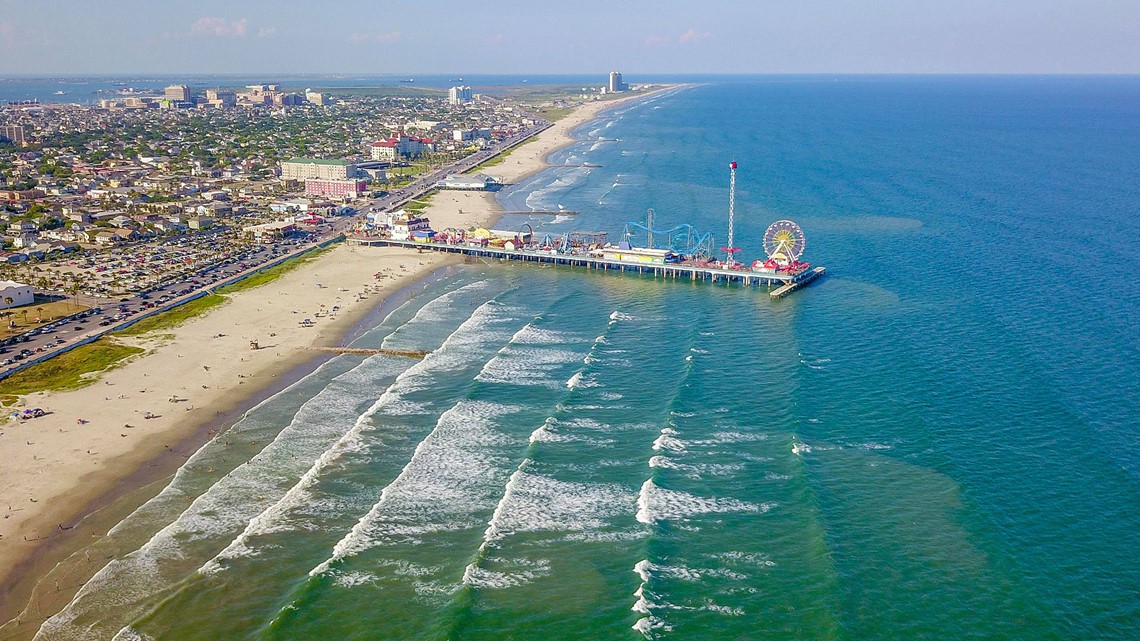 Aerial Photos Of Incredible Blue Clear Water In Galveston Wfaa
