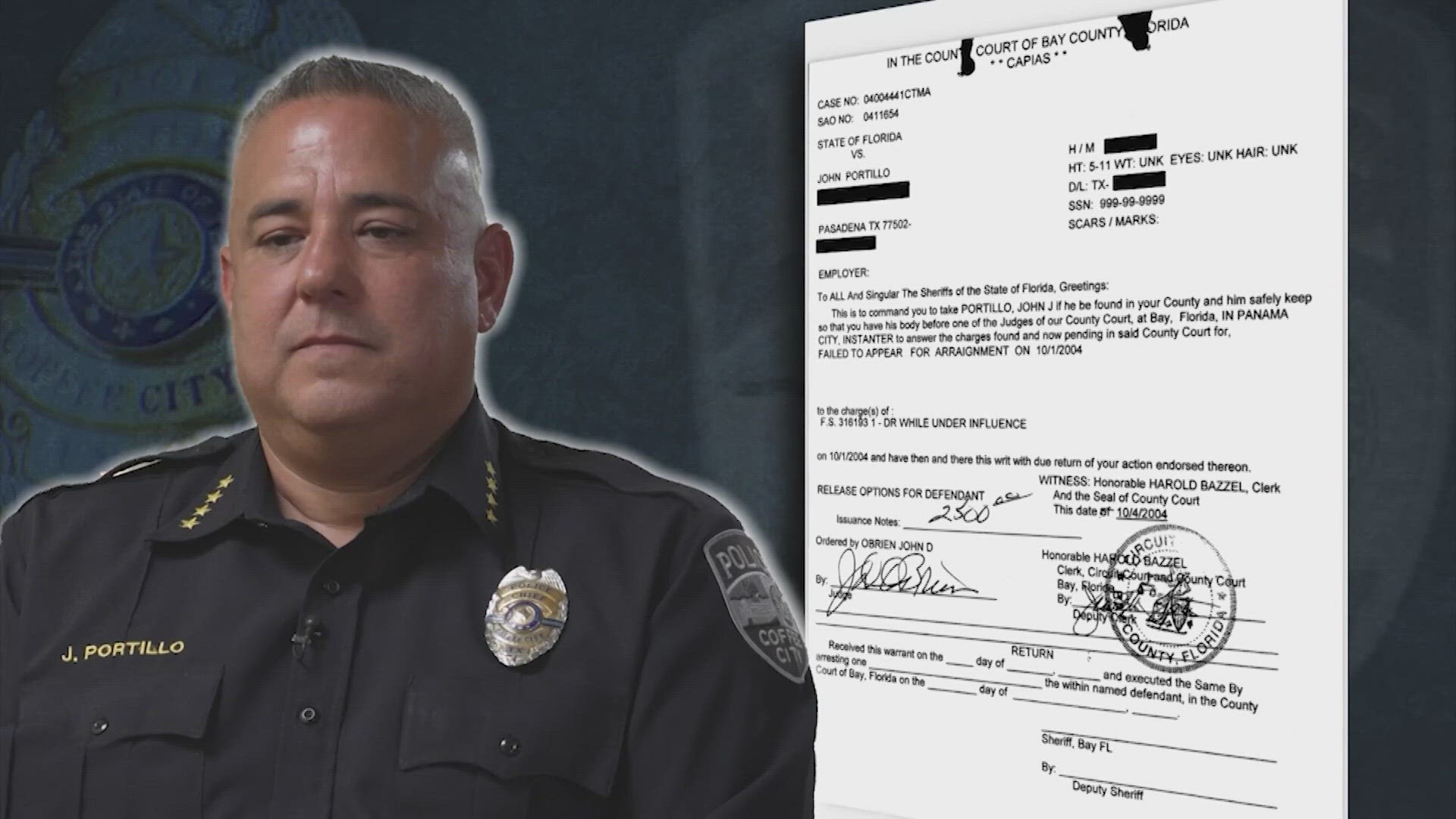 The former chief of the disbanded Coffee City, TX police department was booked in the Henderson County jail on charges of tampering with government records.