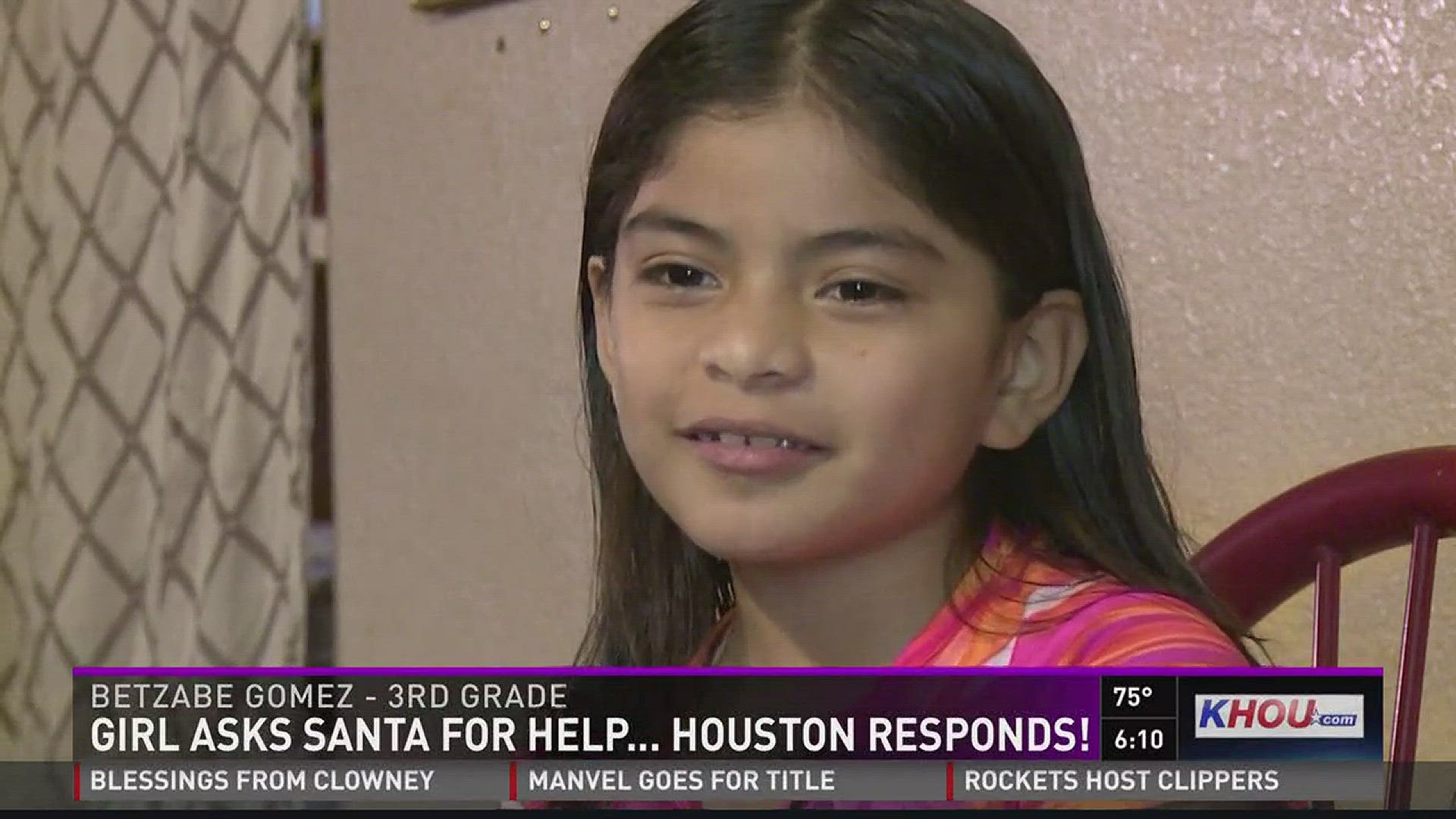 After writing a touching letter to Santa, members of the community are coming together for an 8 year old and her family who have been hit hard by Hurricane Harvey.