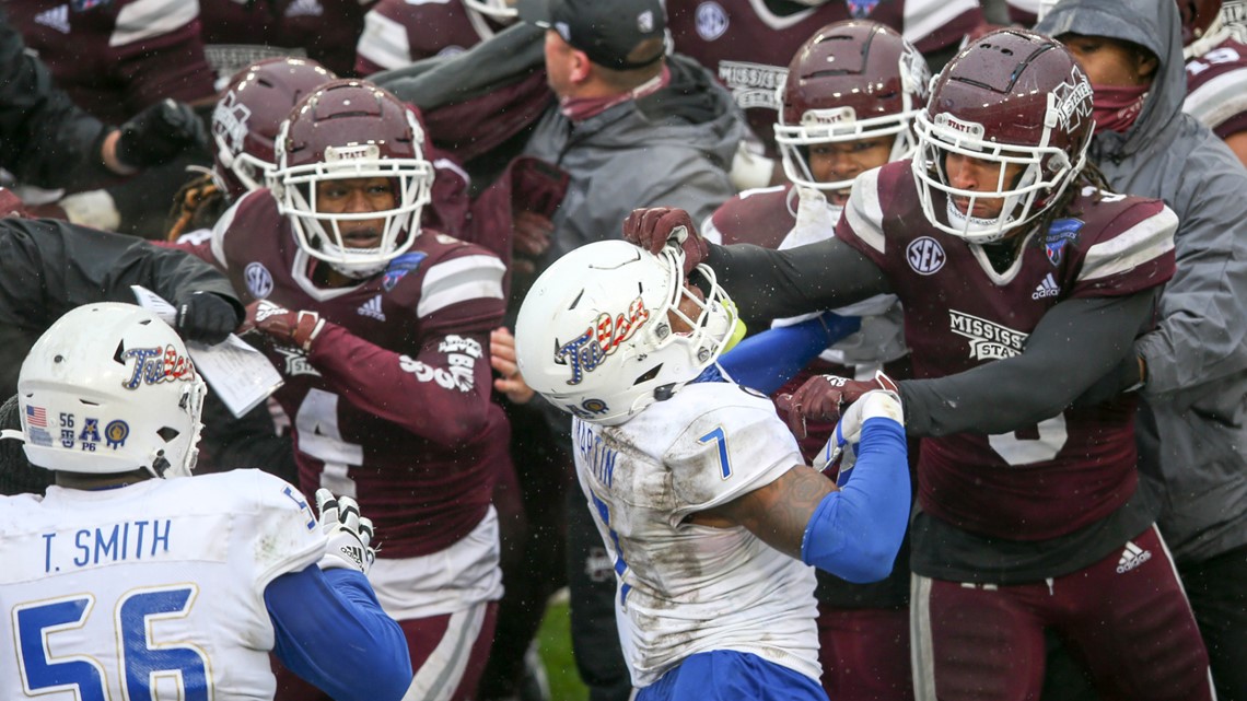 Video Of Mississippi State Tulsa Brawl After Armed Forces Bowl 