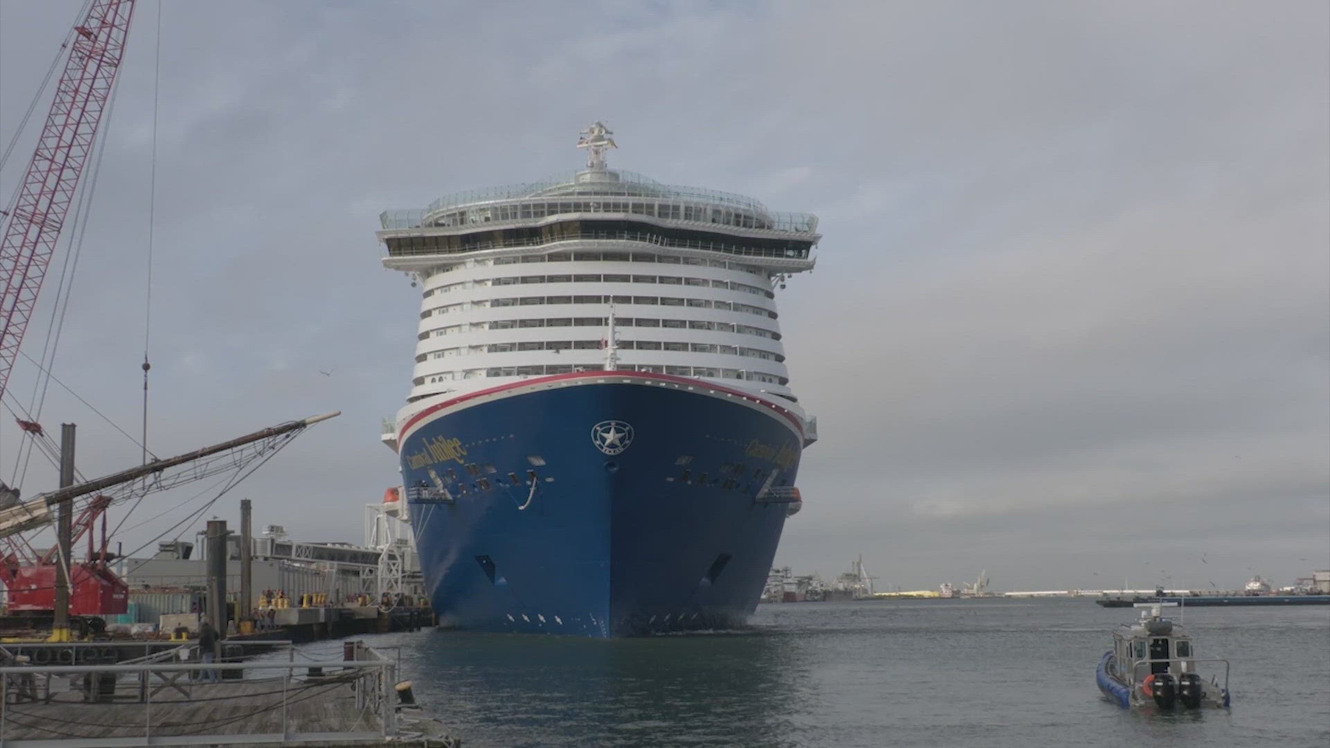 Jubilee, complete with a Texas star on its bow, is the first brand new cruise ship to debut in Galveston.