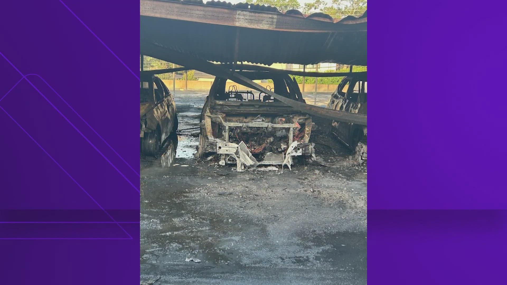 HFD officials said they think the fire was accidental and started from a mechanical or electrical issue on one of the vehicles.