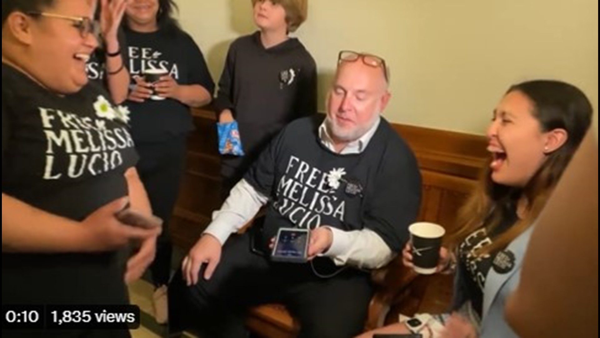Her supporters got the news while waiting outside of Gov. Greg Abbott's office. They called Lucio's son, John, who was on his way to death row to tell his mom.