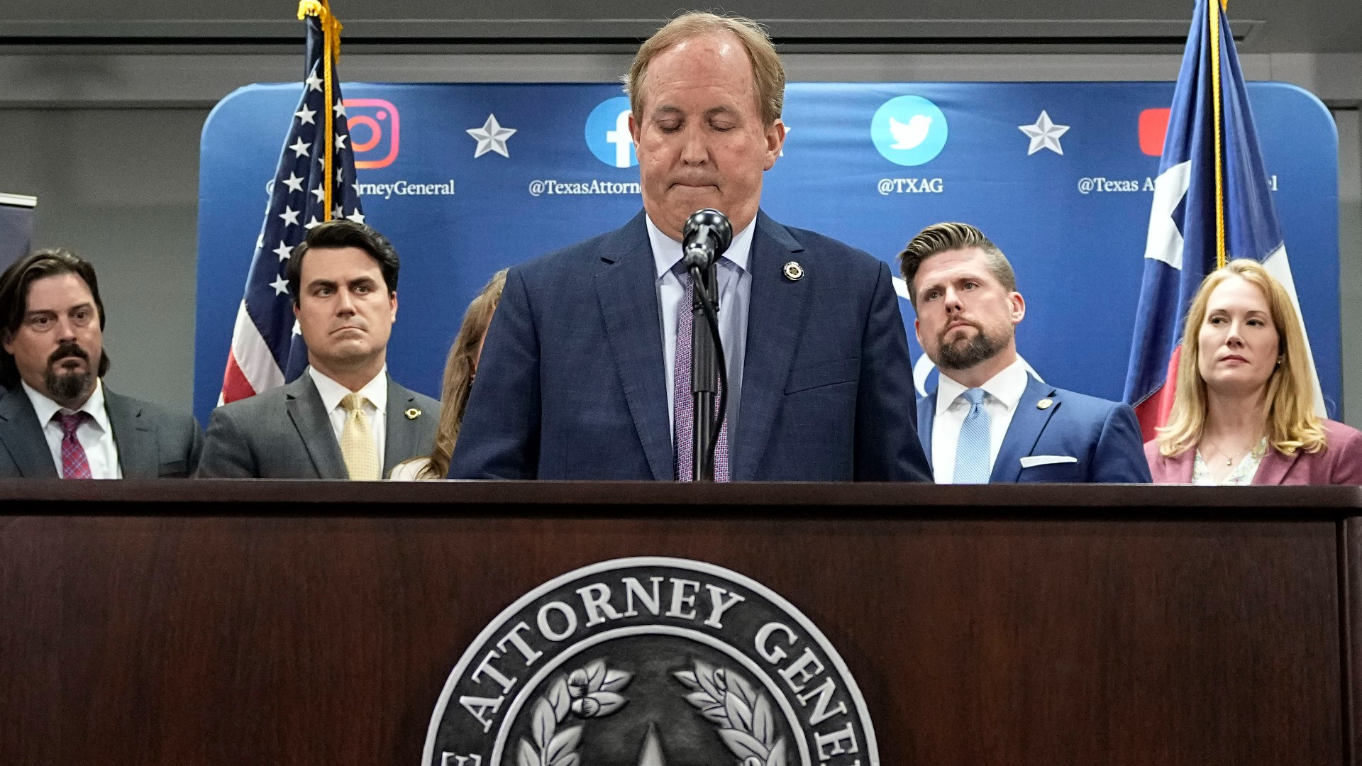 Attorney General Ken Paxton said the impeachment vote is solely happening because of the legal challenges he bringing against President Biden.