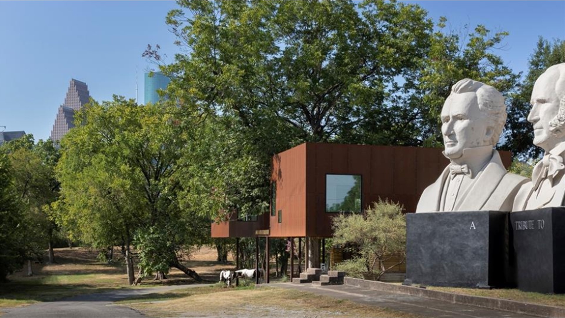 The 2,200-square-foot house is wrapped around a huge pecan tree in the First Ward.