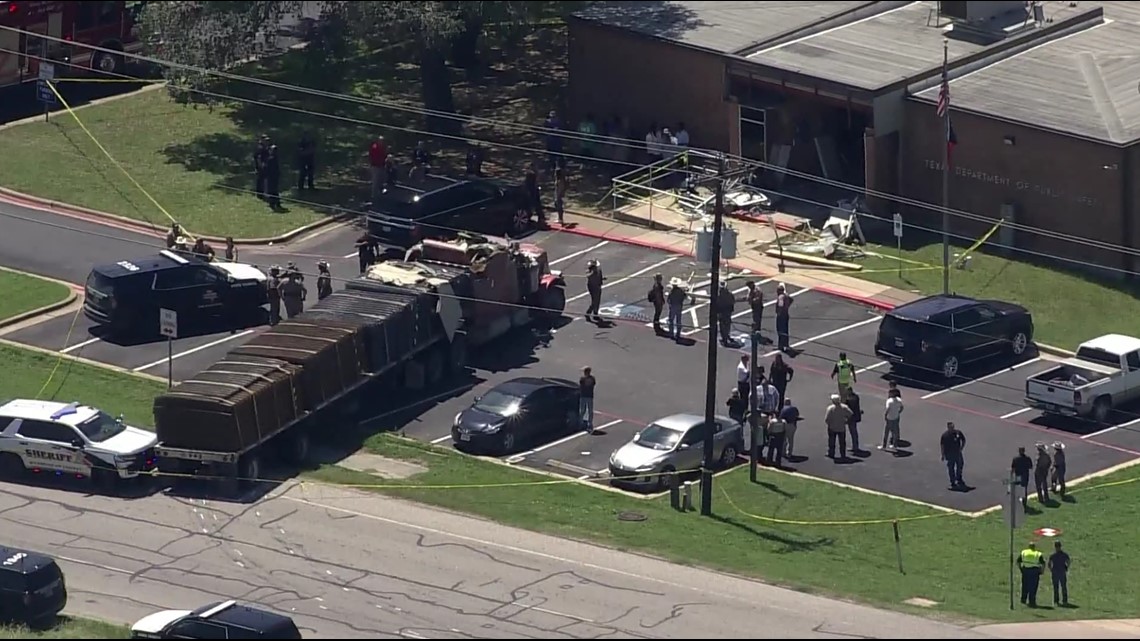 'We believe this is a criminal act' | Big rig crashes into Brenham DPS Office, multiple injured, authorities say