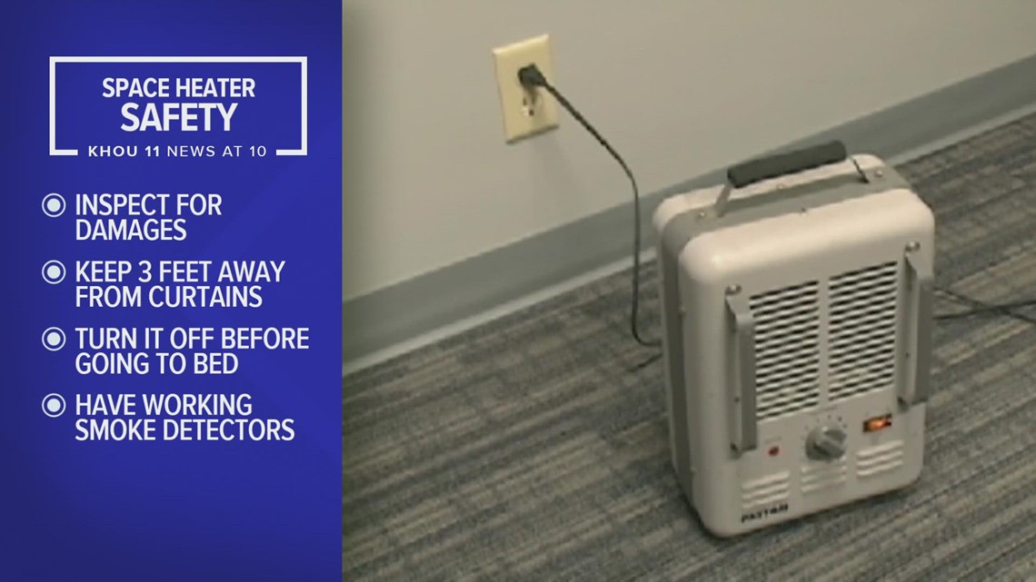 How to safely use a space heater during cold weather in Houston