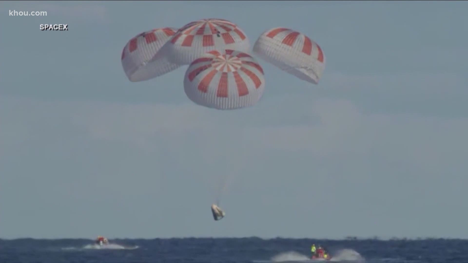 It was the first splashdown by U.S. astronauts in 45 years, with the first commercially built and operated spacecraft to carry people to and from orbit.