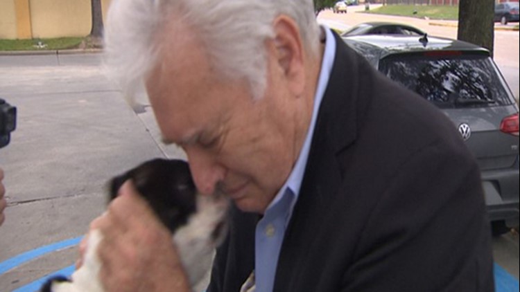 'The greatest gift' | Houston-area man reunited with dog two days after it was allegedly stolen